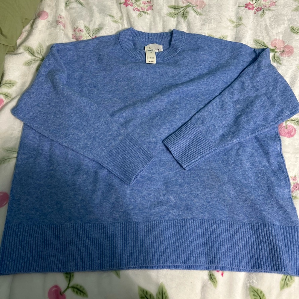 Aerie Blue Crewneck Sweater